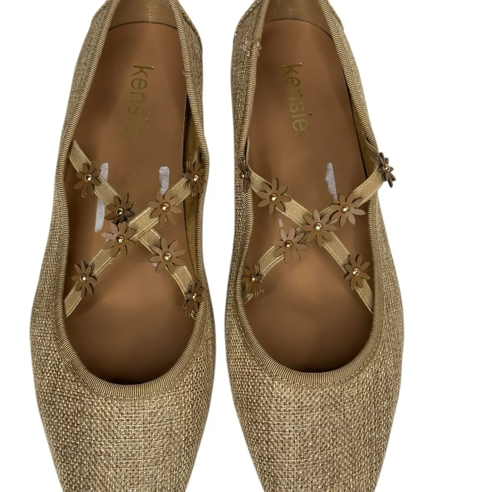 Kensie Women’s Floria Woven Mary Jane Flat. Sz: 8.5